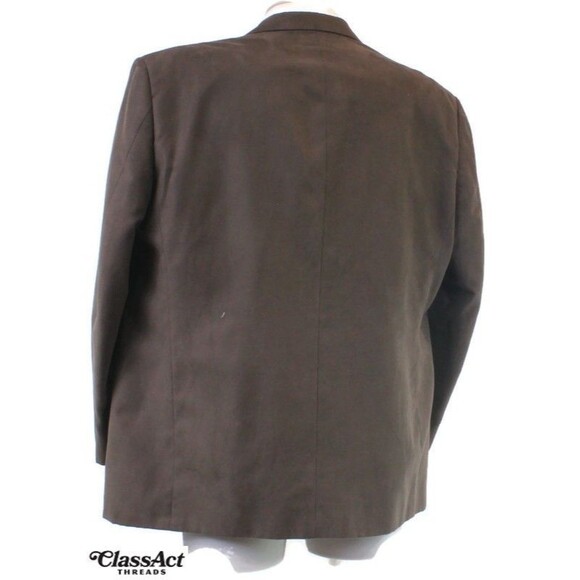 Fumagalli Men's Brown Suede Polyester 3 Button Blazer Jacket 48R - Picture 5 of 7